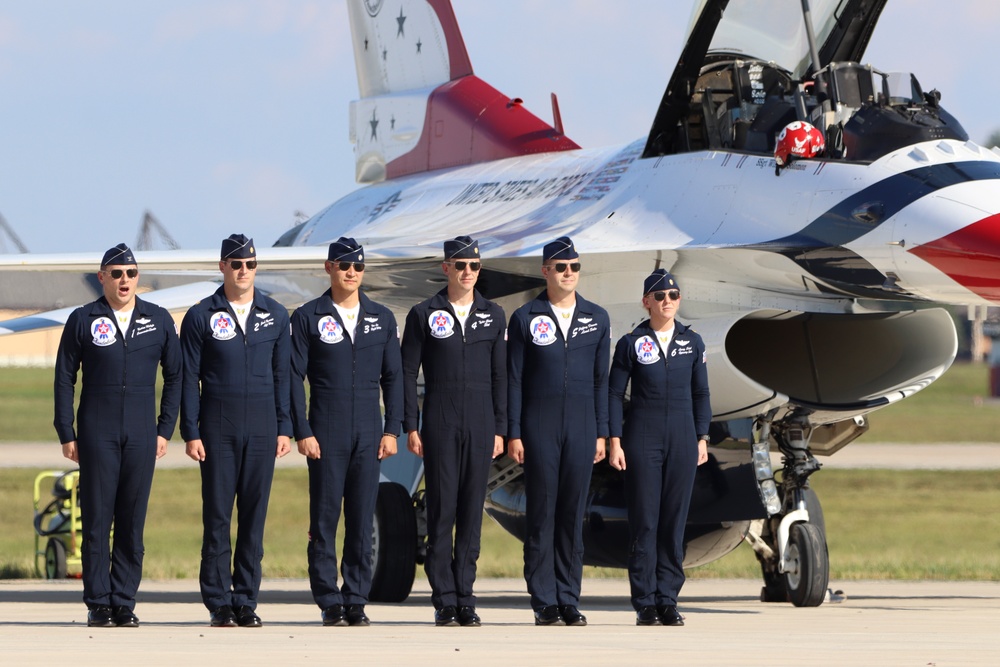 U.S. Air Force Thunderbirds perform at the 2025 Joint Base Andrews Air Show