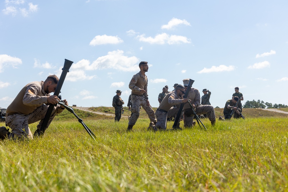 UNITAS 2025: US Marines Conduct Machine Gun and Mortars Range with Spanish Marines