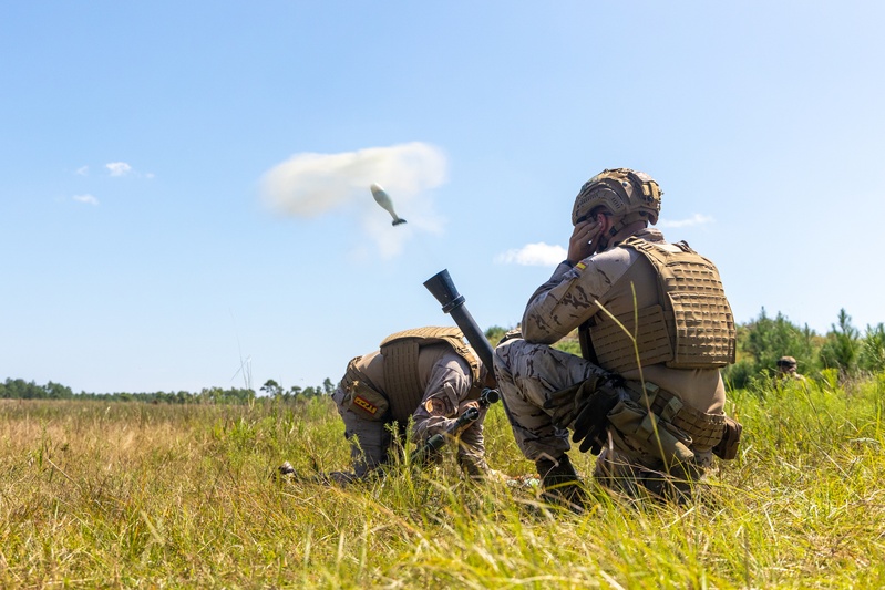 UNITAS 2025: US Marines Conduct Machine Gun and Mortars Range with Spanish Marines