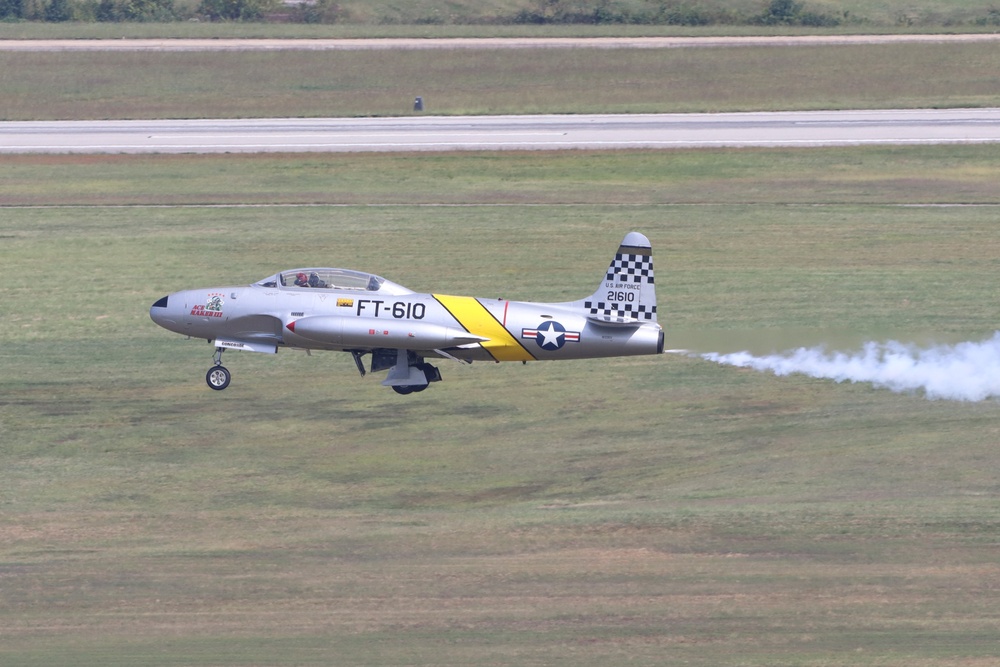T-33A Shooting Star Acemaker soars during the 2025 Joint Base Andrews Air Show