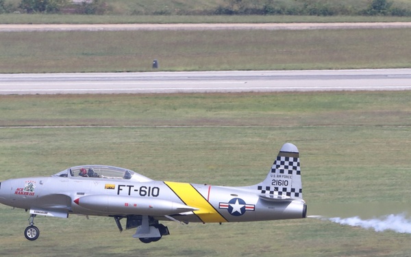 T-33A Shooting Star Acemaker soars during the 2025 Joint Base Andrews Air Show