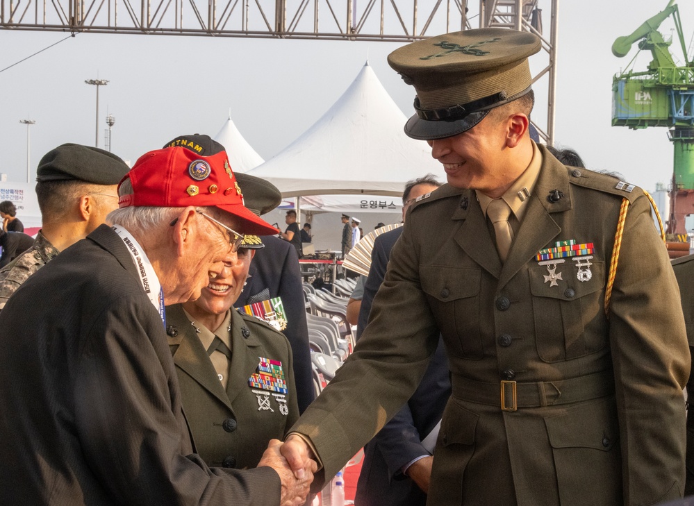 MARFORK Marines attend 75th Anniversary of the Incheon Landing Ceremony