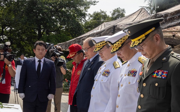 MARFORK Marines participate in Floral Tribute honoring 75th Anniversary of the Incheon Landing