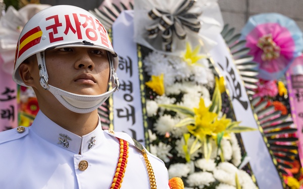 MARFORK Marines participate in Floral Tribute honoring 75th Anniversary of the Incheon Landing