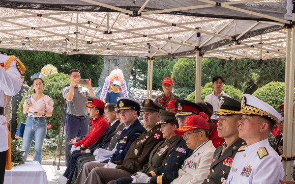 MARFORK Marines participate in Floral Tribute honoring 75th Anniversary of the Incheon Landing