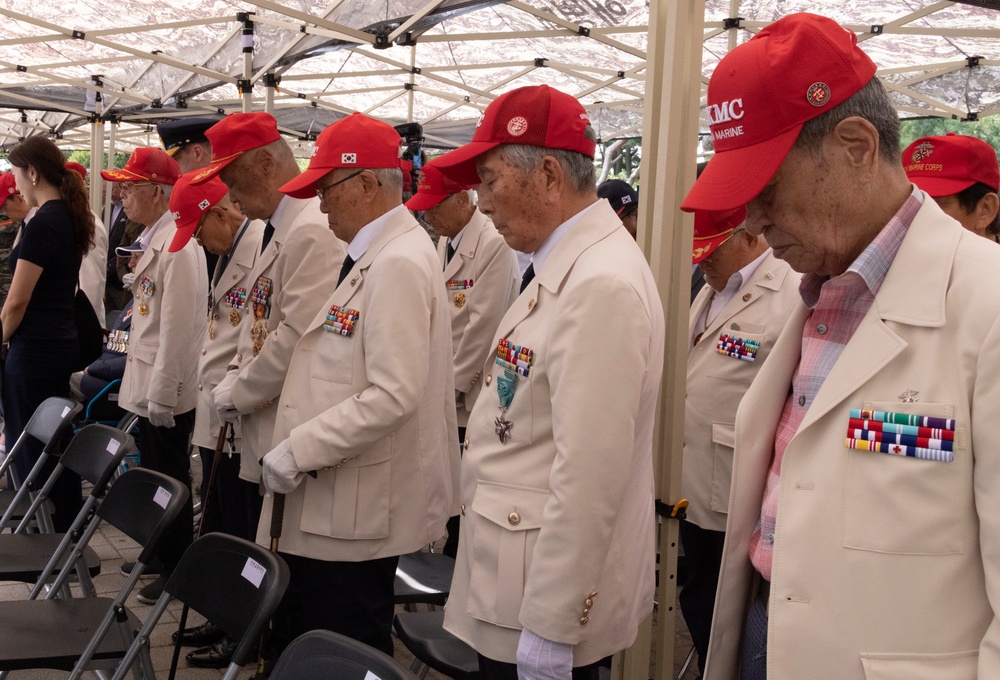 MARFORK Marines participate in Floral Tribute honoring 75th Anniversary of the Incheon Landing