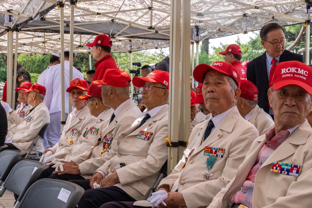 MARFORK Marines participate in Floral Tribute honoring 75th Anniversary of the Incheon Landing