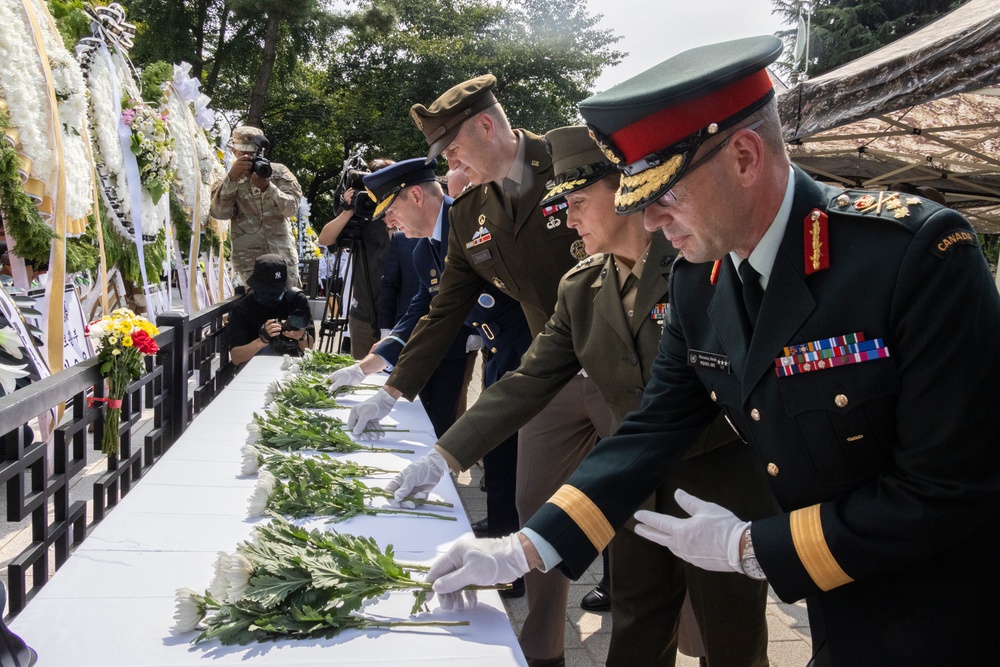 MARFORK Marines participate in Floral Tribute honoring 75th Anniversary of the Incheon Landing
