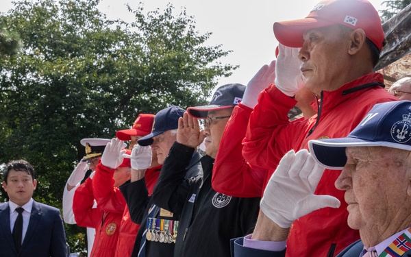 MARFORK Marines participate in Floral Tribute honoring 75th Anniversary of the Incheon Landing