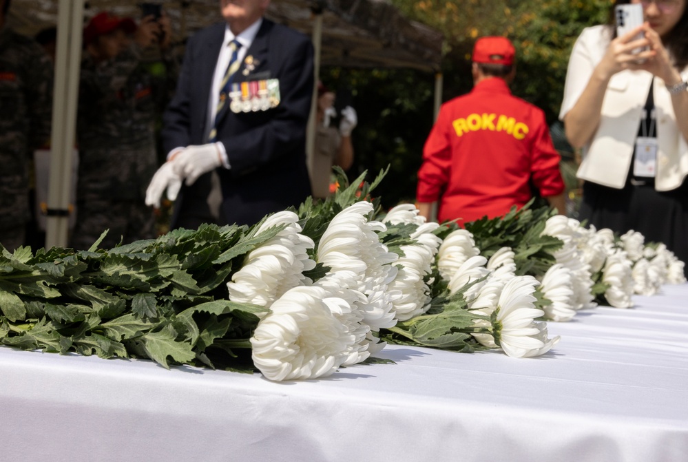 MARFORK Marines participate in Floral Tribute honoring 75th Anniversary of the Incheon Landing