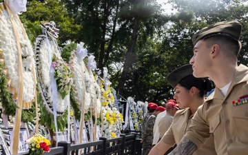 MARFORK Marines participate in Floral Tribute honoring 75th Anniversary of the Incheon Landing