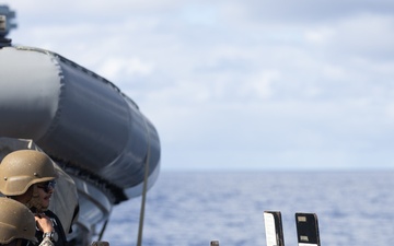 USS Curtis Wilbur (DDG 54) Conducts Crew Serve Weapons Shoot