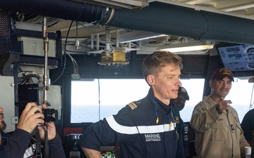 French Navy Sailors Visit the USS Gerald R. Ford (CVN 78)