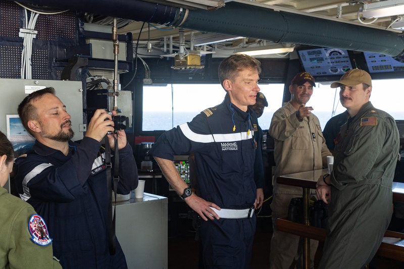 French Navy Sailors Visit the USS Gerald R. Ford (CVN 78)