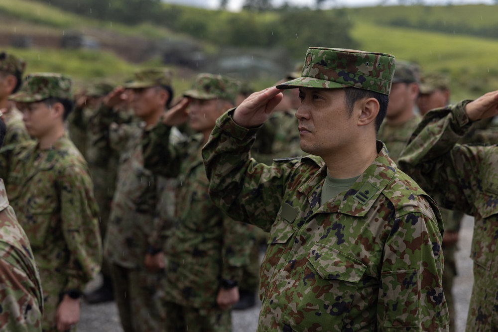 RD 25 | 12th LCT Marines, Sailors, and JGSDF Members Participate in an Opening Ceremony at Hijudai Maneuver Area