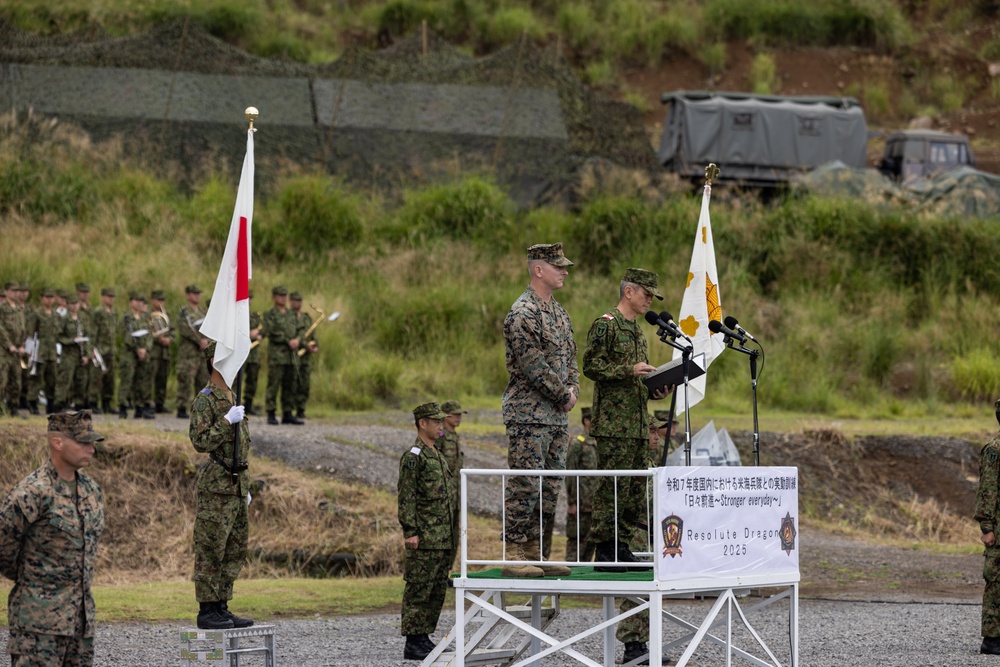 RD 25 | 12th LCT Marines, Sailors, and JGSDF Members Participate in an Opening Ceremony at Hijudai Maneuver Area
