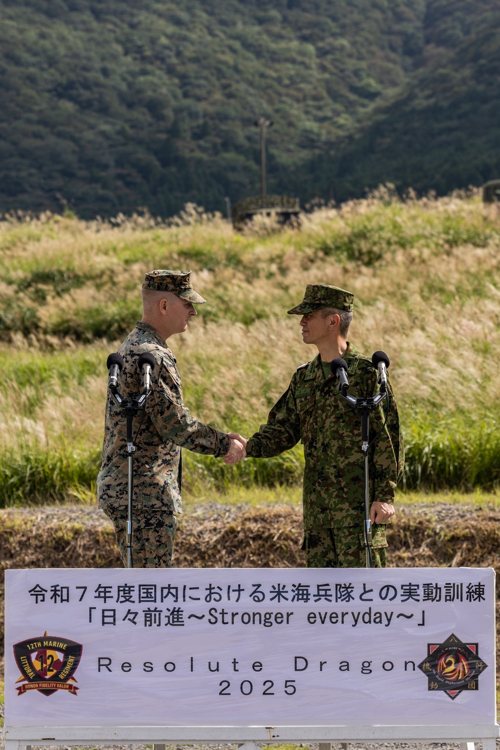 RD 25 | 12th LCT Marines, Sailors, and JGSDF Members Participate in an Opening Ceremony at Hijudai Maneuver Area