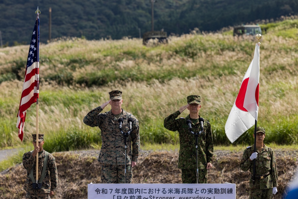 RD 25 | 12th LCT Marines, Sailors, and JGSDF Members Participate in an Opening Ceremony at Hijudai Maneuver Area