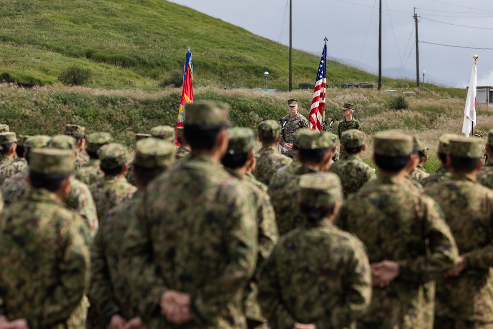 RD 25 | 12th LCT Marines, Sailors, and JGSDF Members Participate in an Opening Ceremony at Hijudai Maneuver Area