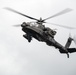 U.S. Apache attack helicopter maneuvers for close air support at Iron Defender 25 in Poland