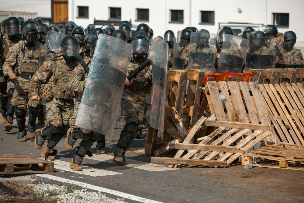 KFOR Task Force Bandit Conducts Crowd Riot Control