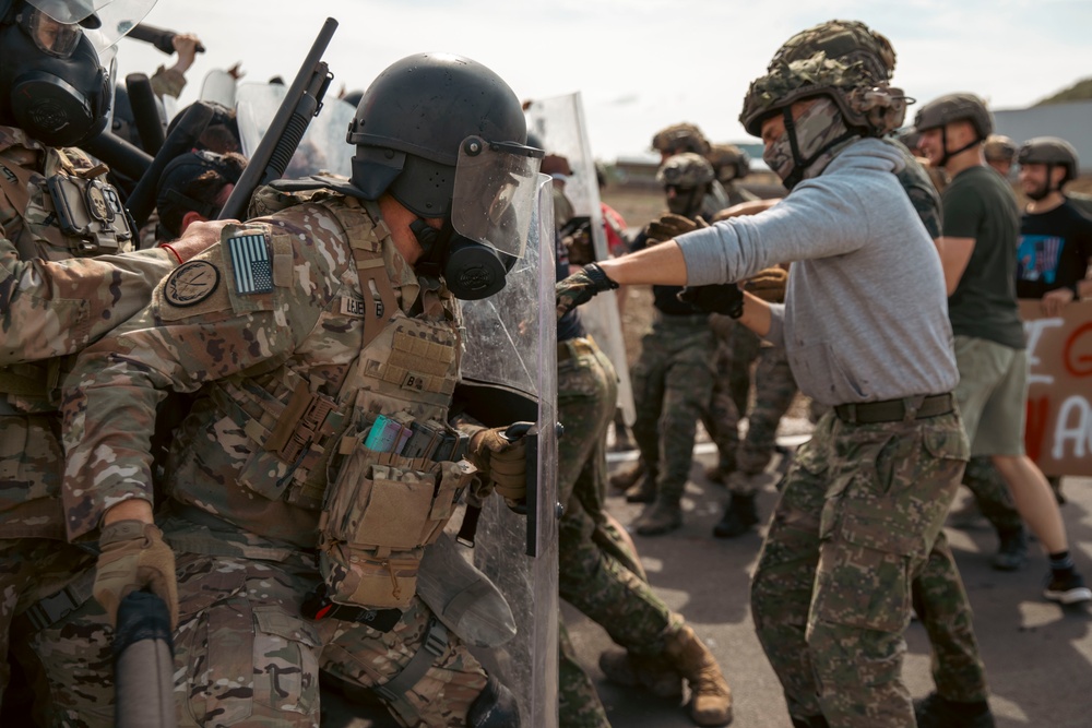 KFOR Task Force Bandit Conducts Crowd Riot Control