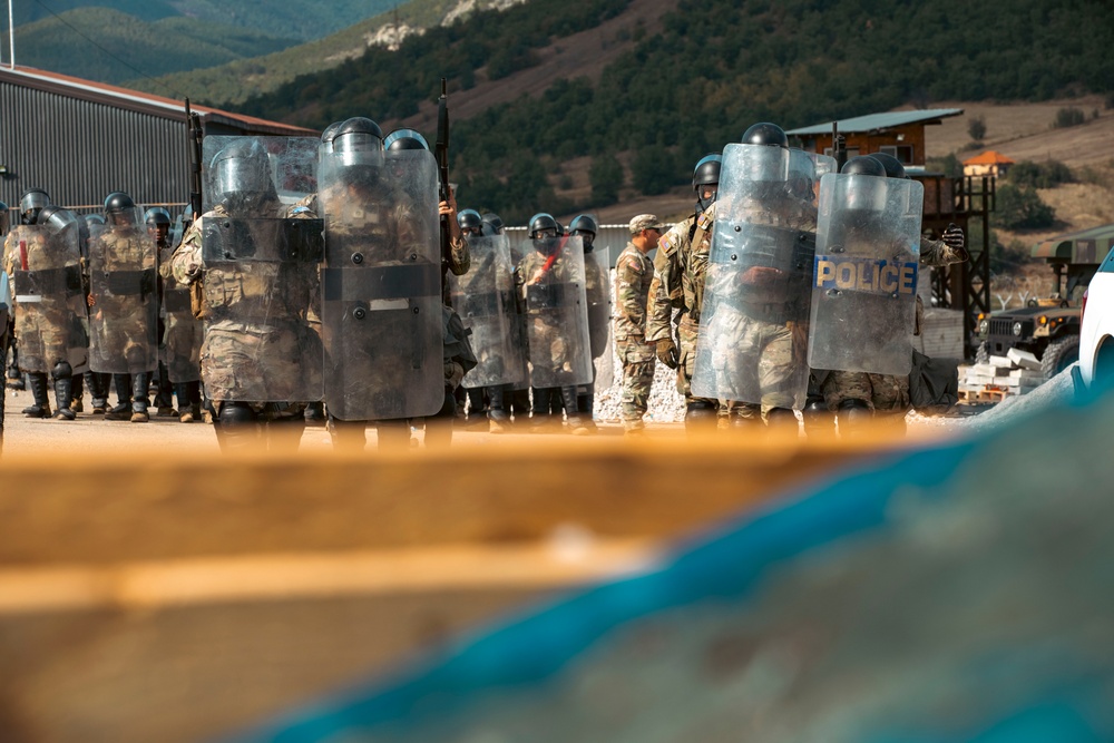 KFOR Task Force Bandit Conducts Crowd Riot Control
