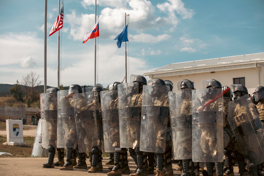 KFOR Task Force Bandit Conducts Crowd Riot Control