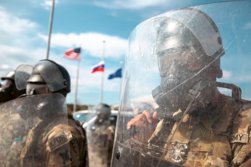 KFOR Task Force Bandit Conducts Crowd Riot Control