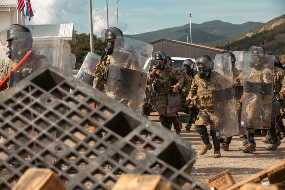 KFOR Task Force Bandit Conducts Crowd Riot Control