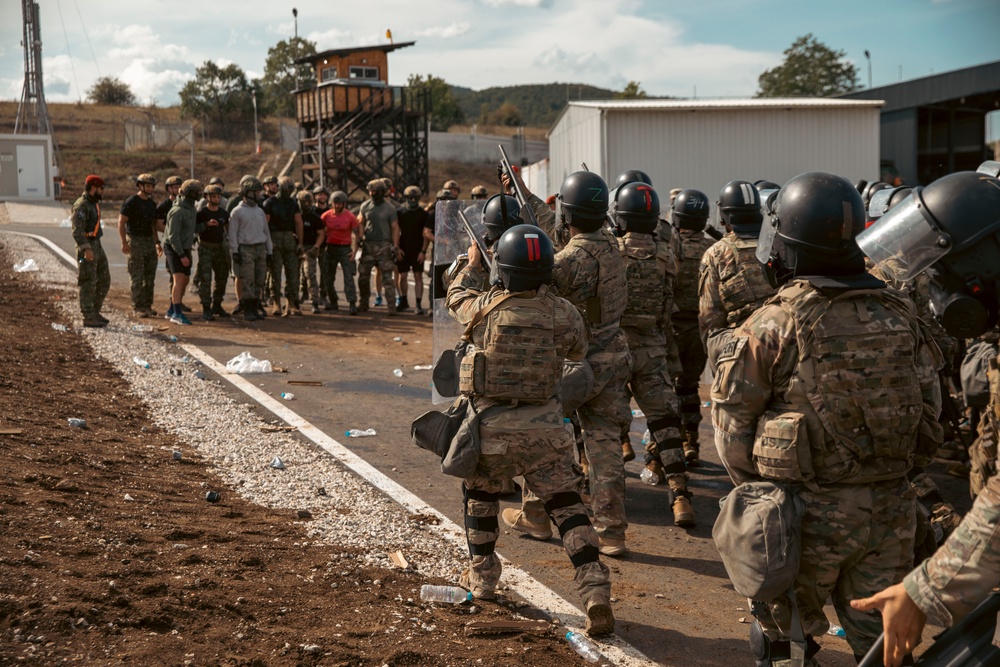 KFOR Task Force Bandit Conducts Crowd Riot Control