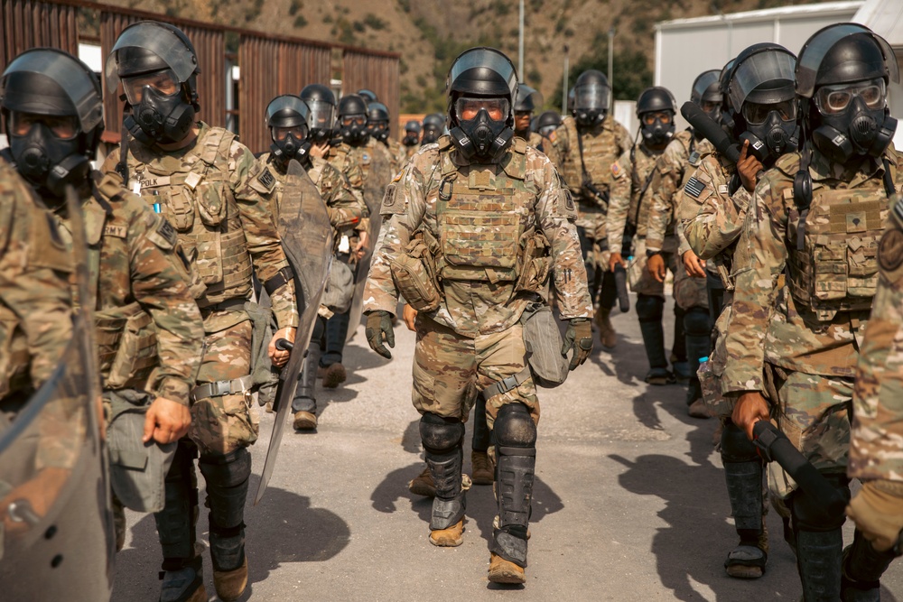 KFOR Task Force Bandit Conducts Crowd Riot Control
