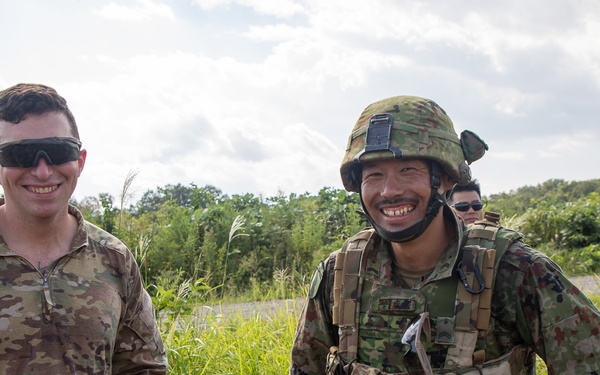 U.S. Army, Australian Soldiers and Japan Ground Self-Defense members are conducting familiarization training prior to the upcoming live fire training.
