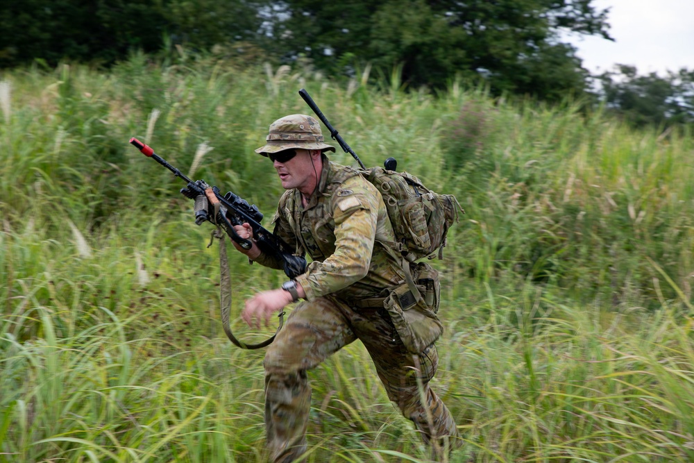 U.S. Army, Australian Soldiers and Japan Ground Self-Defense members are conducting familiarization training prior to the upcoming live fire training.