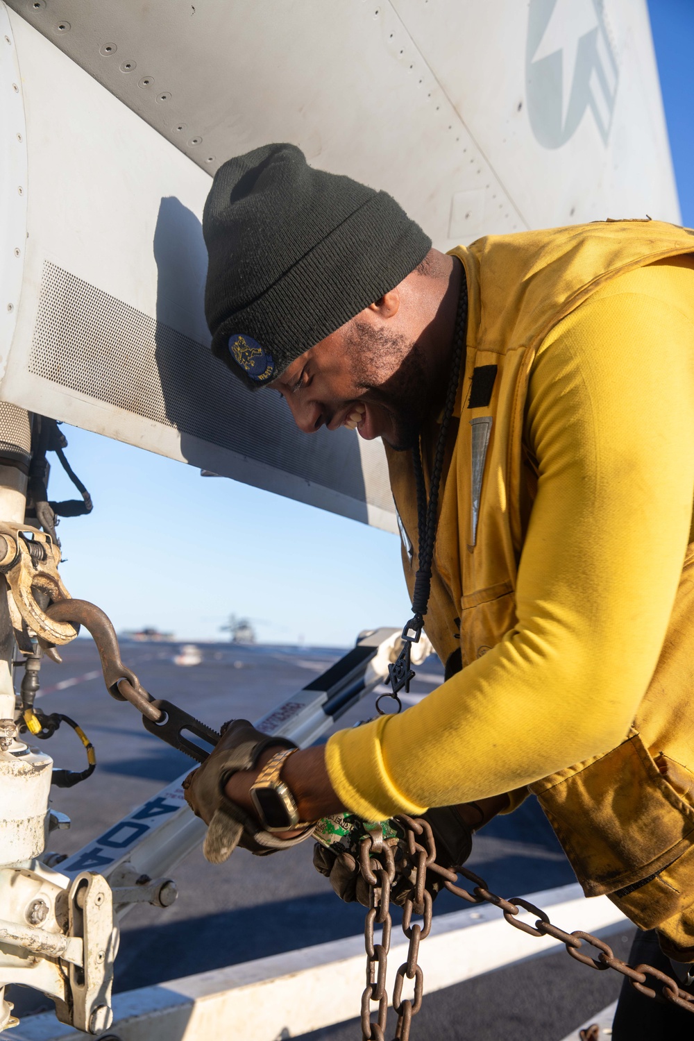 USS Gerald R. Ford (CVN 78) Sailor Prepares for Flight Operations USS Gerald R. Ford (CVN 78) Sailor Prepares for Flight Operations
