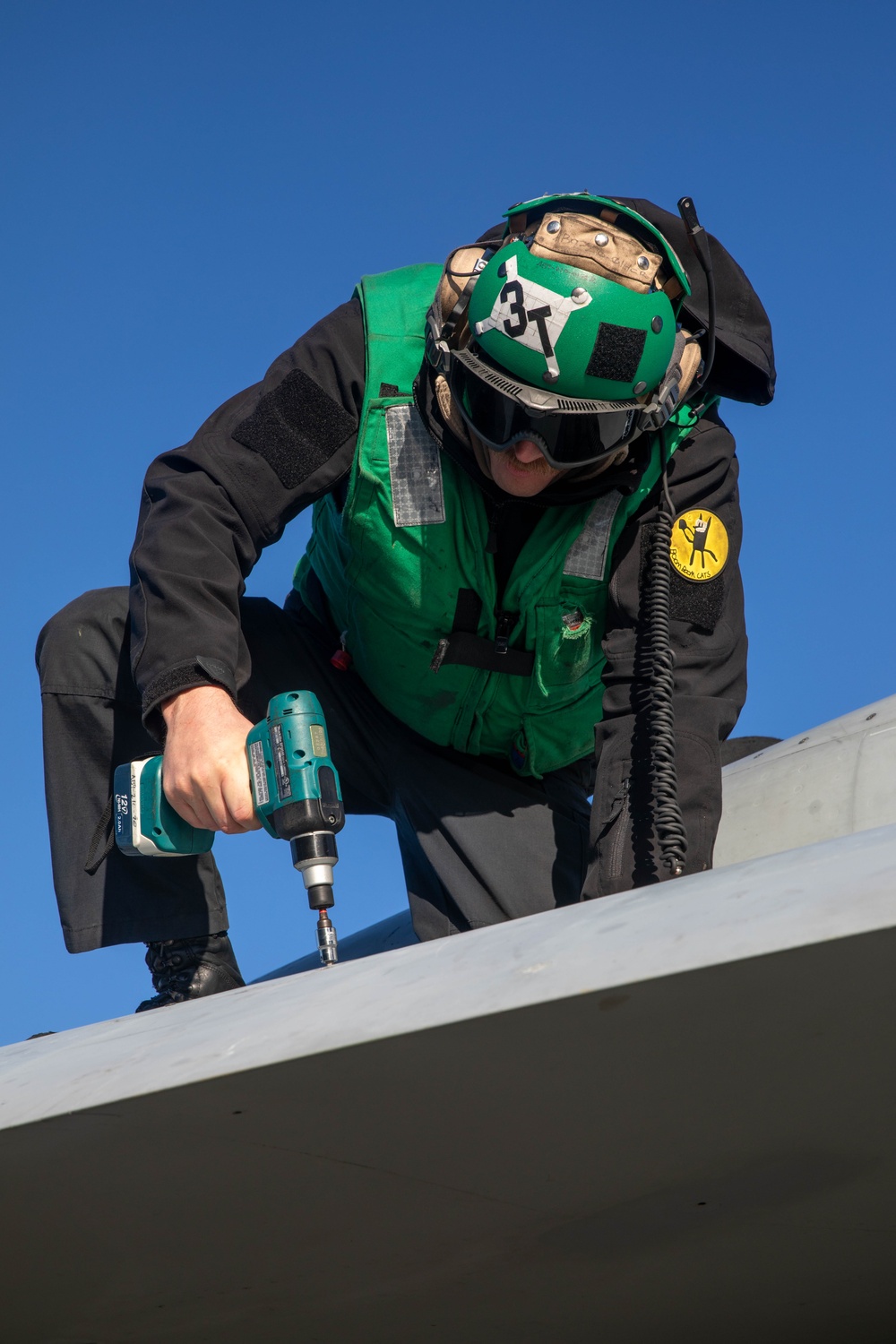 VFA-31 Sailor Prepares for Flight Operations VFA-31 Sailor Prepares for Flight Operations