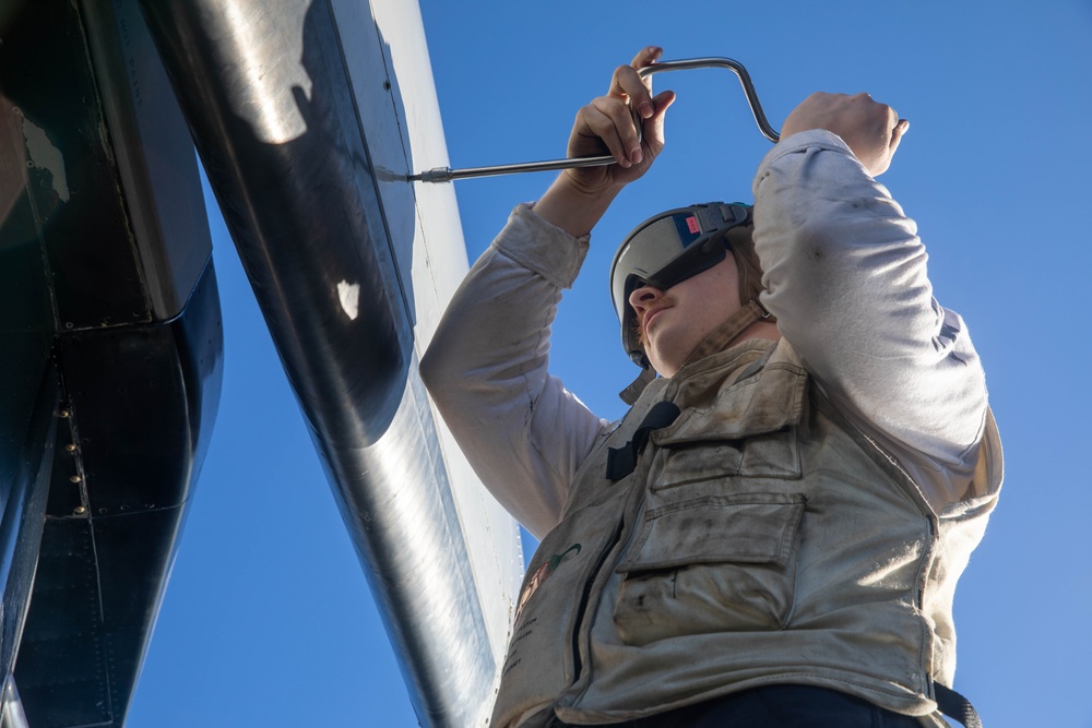 VAW-124 Sailor Prepares for Flight Operations VAW-124 Sailor Prepares for Flight Operations