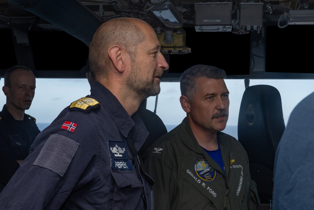 Norwegian Royal Navy Leaders Tour USS Gerald R. Ford (CVN 78)