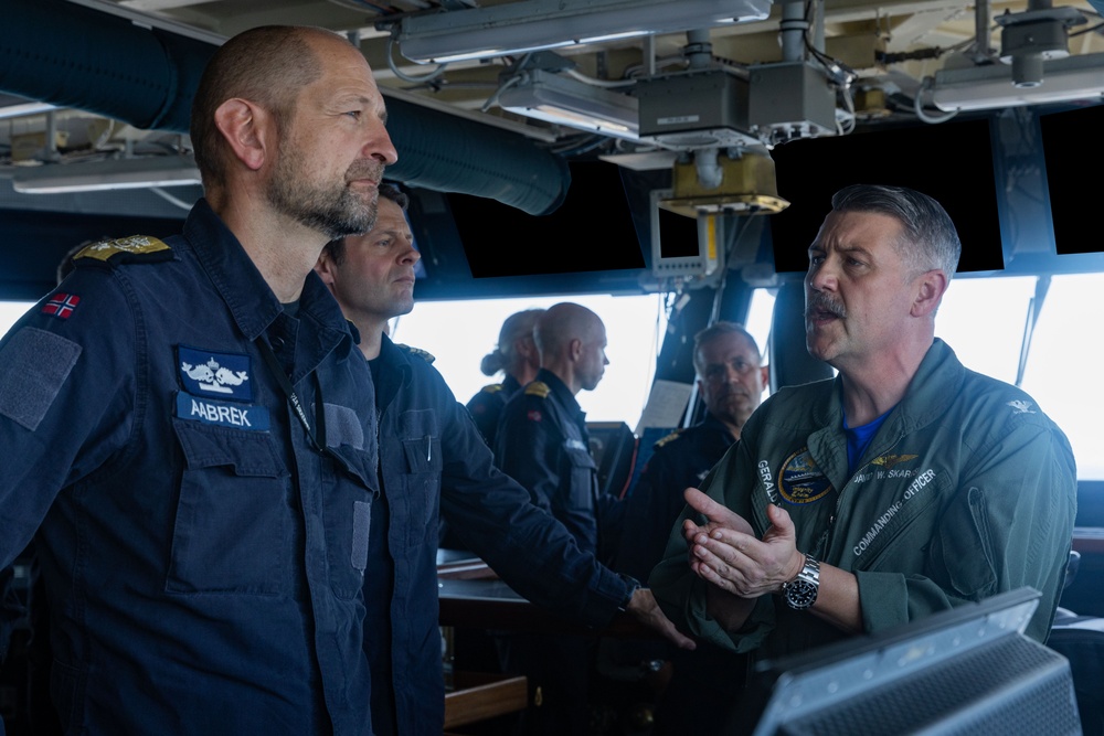 Norwegian Royal Navy Leaders Tour USS Gerald R. Ford (CVN 78)
