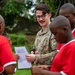 SETAF-AF civil affairs noncommissioned officer translates French for his team in West Africa