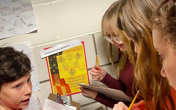 DoDEA Americas Quantico Students Celebrate Constitution Day with Engaging Scavenger Hunt