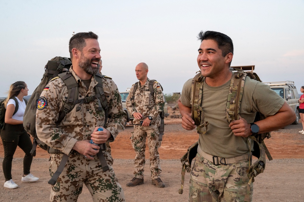 U.S. Military personnel participate in trials for the German Armed Forces Proficiency Badge