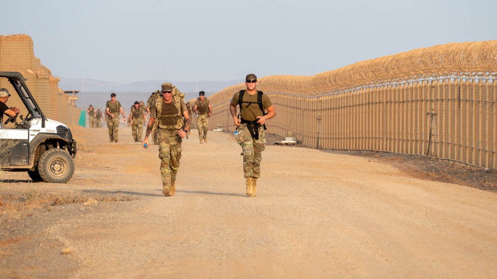U.S. Military personnel participate in trials for the German Armed Forces Proficiency Badge
