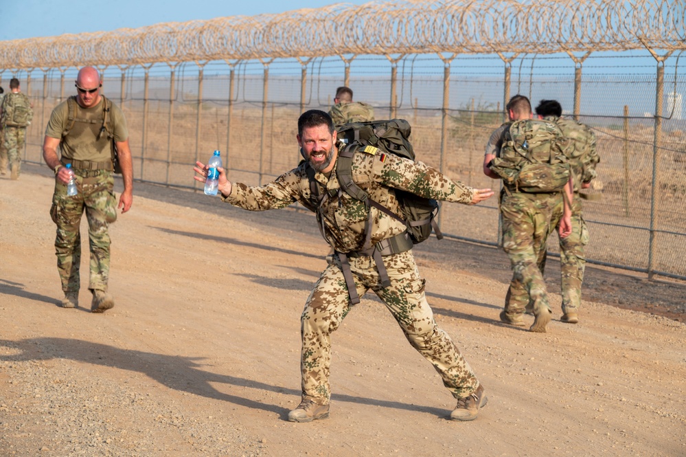 U.S. Military personnel participate in trials for the German Armed Forces Proficiency Badge
