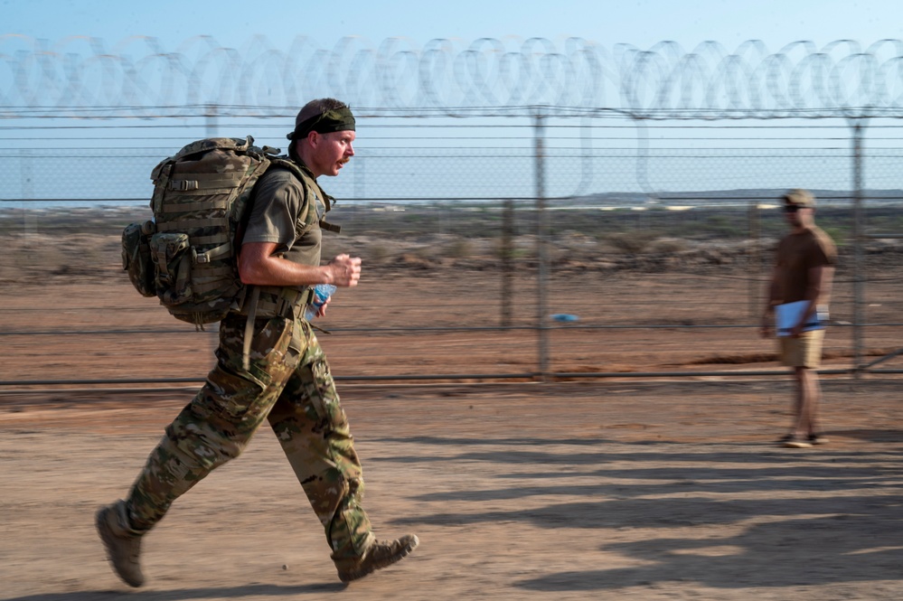 U.S. Military personnel participate in trials for the German Armed Forces Proficiency Badge