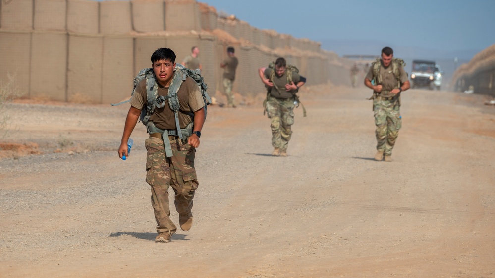 U.S. Military personnel participate in trials for the German Armed Forces Proficiency Badge