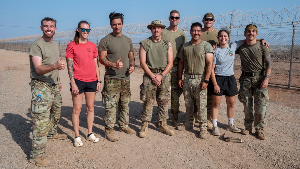U.S. Military personnel participate in trials for the German Armed Forces Proficiency Badge