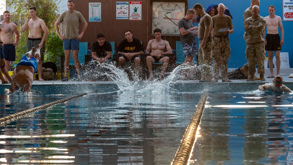 U.S. Military personnel participate in trials for the German Armed Forces Proficiency Badge