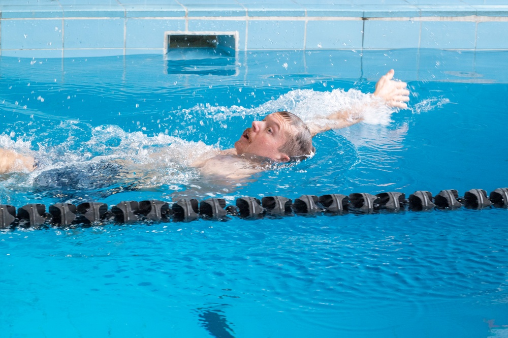 U.S. Military personnel participate in trials for the German Armed Forces Proficiency Badge