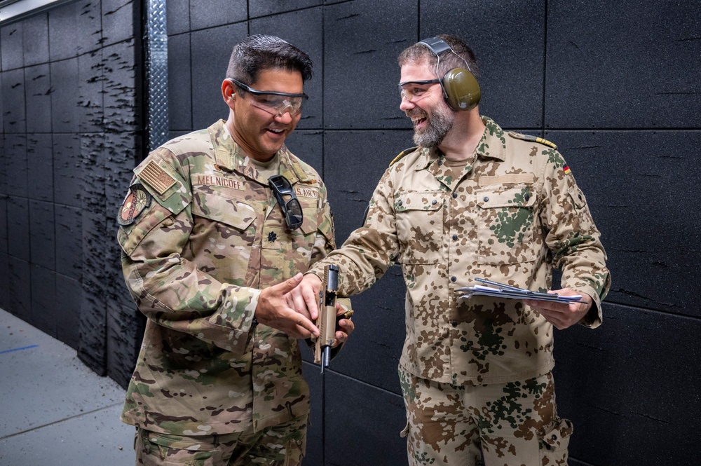 U.S. Military personnel participate in trials for the German Armed Forces Proficiency Badge